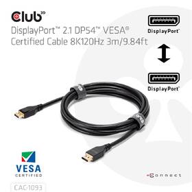 Kábel Club3D DisplayPort 2.1 / DisplayPort 2.1, M/M, 3m čierny

 obrázok produktu 3 z 4