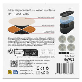 Filter EMOS PET-901 pre vodné fontány (4 ks) 

 obrázok produktu 7 z 7