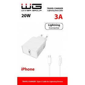 Nabíjačka do siete WG USB-C PD 20W + Lightning kabel 1m 

 obrázok produktu 1 z 1