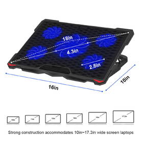 Chladiaca podložka pre NTB PLATINET PLCP5FB do 17,3" čierna

 obrázok produktu 3 z 12