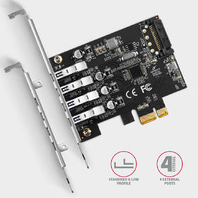 Radič Axagon PCEU-43RS - 4x USB 3.2 Gen 1 port 

 obrázok produktu 3 z 3