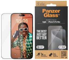 Tvrdené sklo PanzerGlass Ultra-Wide Fit na Apple iPhone 15 Pro Max s instalačním rámečkem 

 obrázok produktu 2 z 3