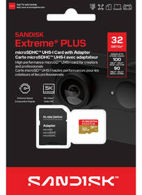 Pamäťová karta SANDISK 32GB UHS-I (100R/90W) + SD apaptér 

 obrázok produktu 4 z 5