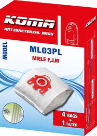 Vrecká pre vysávače Koma ML03PL (4 ks) 

 obrázok produktu 3 z 4