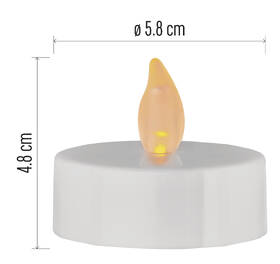 LED dekorácie EMOS čajová sviečka maxi, CR2032, vnútorné, 4 ks - biela 

 obrázok produktu 5 z 5
