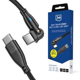 Kábel 3mk rýchlonabíjací Hyper Cable N-SERIES USB-C / USB-C, Power Delivery, QC 3.0, 100W, 1m, otočný čierny

 obrázok produktu 1 z 1