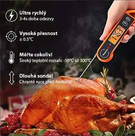 Teplomer do mäsa ThermoPro TP-19H oranžový

 obrázok produktu 1 z 6