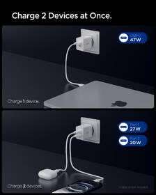 Nabíjačka do siete Spigen Essential 47W 2xUSB-C biela

 obrázok produktu 4 z 8