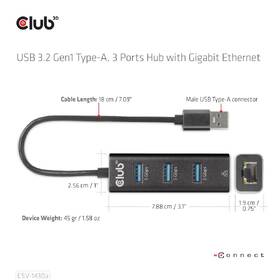 USB Hub Club3D USB-A/3x USB-A, Ethernet 

 obrázok produktu 3 z 3