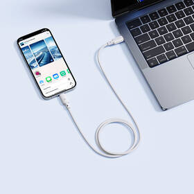 Kábel Baseus Silky USB-C/Lightning, 20W, 1m biely

 obrázok produktu 4 z 7