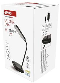 Stolná lampa EMOS MOLLY, 650 lm, stmievanie, 12 W, studená/teplá/neutrálna biela čierna

 obrázok produktu 11 z 14