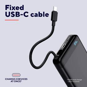 Powerbank Trust Fiera, 20000 mAh, s káblom, 2x USB-C čierna

 obrázok produktu 7 z 11
