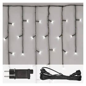 Spojovacia reťaz EMOS 100 LED Základná sada Standard – cencúle, 2,5 m, vonkajšie, studená biela, časovač 

 obrázok produktu 3 z 11