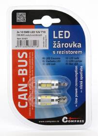 Autožiarovka Compass 33821 10 SMD LED 3chips 12V T10 CAN-BUS 

 obrázok produktu 2 z 2