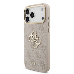 Kryt na mobil Guess PU Leather 4G Metal Logo Gold Frame MagSafe na Apple iPhone 17 Pro Max ružový

 obrázok produktu 2 z 7