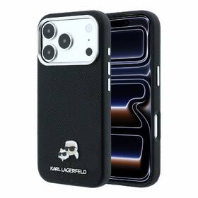 Kryt na mobil Karl Lagerfeld PU Grained Semi Wrap K&CH Heads Magsafe na Apple iPhone 18 Pro Max čierny

 obrázok produktu 5 z 6