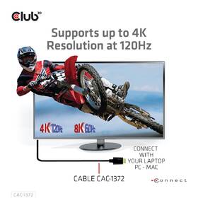 Kábel Club3D HDMI 2.1, High Speed, 8K, (M/M), 2m 

 obrázok produktu 3 z 3
