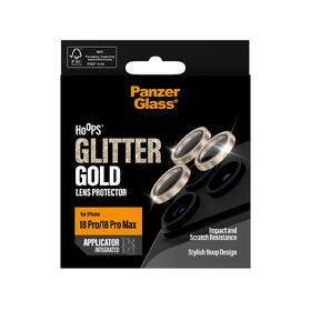 Tvrdené sklo PanzerGlass Hoops na Apple iPhone 18 Pro/Pro Max třpytivě zlaté čierne

 obrázok produktu 4 z 4