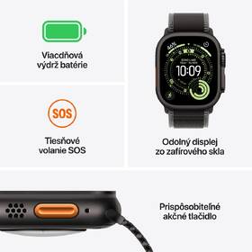Inteligentné hodinky Apple GPS + Cellular 49mm prírodný titán - modrý / jasne modrý trailový ťah - S/M 

 obrázok produktu 2 z 6