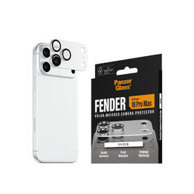 Tvrdené sklo PanzerGlass FENDER na Apple iPhone 18 Pro Max, ochranný hliníkový prvek fotoaparátu strieborné

 obrázok produktu 2 z 6
