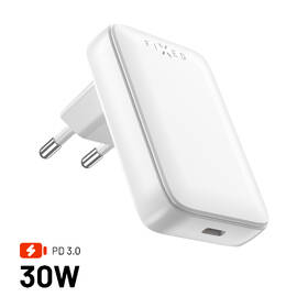 Nabíjačka do siete FIXED Slim, 1xUSB-C, GaN, PD, 30W biela

 obrázok produktu 1 z 7