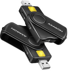 Čítačka eObčianok Axagon USB-A + USB-C PocketReader 4-slot + SD/microSD/SIM čierna

 obrázok produktu 8 z 8