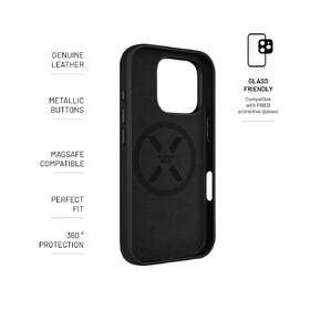 Kryt na mobil FIXED MagLeather s podporou MagSafe na Apple iPhone 16 Pro čierny

 obrázok produktu 3 z 3