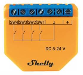 Modul Shelly i4 Plus DC, 4 vstupy, 5–24 VDC, Wi-Fi, BT 

 obrázok produktu 1 z 2