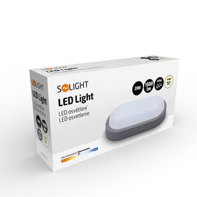LED stropné svietidlo Solight oválne, 20W, 1500lm, 4000K, IP54 sivé

 obrázok produktu 9 z 9