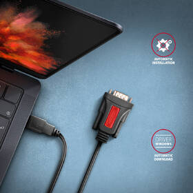 Kábel Axagon USB-A 2.0 - sériový RS-232 Prolific adaptér, 1,5m čierna

 obrázok produktu 3 z 4