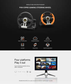 Volant PXN V3PRO Bundle, PC, Switch, PS3/4, Xbox One/X/S series čierny/oranžový

 obrázok produktu 9 z 11