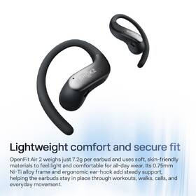 Slúchadlá Shokz OpenFit Air 2, Bluetooth čierna

 obrázok produktu 7 z 15