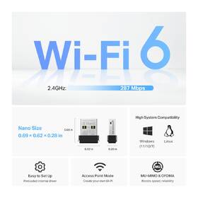 Wi-Fi adaptér TP-Link Archer TX1U Nano čierny

 obrázok produktu 3 z 7
