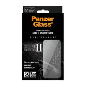 Tvrdené sklo PanzerGlass Ceramic II na Apple iPhone 17/16 Pro s inštalačným rámčekom 

 obrázok produktu 7 z 7