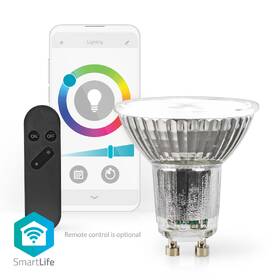 Inteligentná žiarovka Nedis SmartLife bodová, Wi-Fi, GU10, 345 lm, 4.9 W, RGB / Teplá - studená biela 

 obrázok produktu 5 z 7