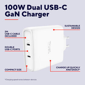 Nabíjačka do siete Trust MAXO 100W 2-Port GaN, USB-C biely

 obrázok produktu 7 z 14