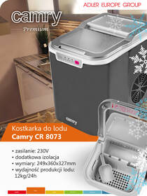 Výrobník ľadu Camry CR8073 čierny

 obrázok produktu 7 z 9