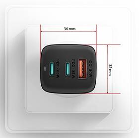 Nabíjačka do siete Axagon USB/2x USB-C 65W čierna

 obrázok produktu 4 z 6