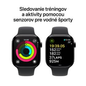 Inteligentné hodinky Apple GPS 46mm klavírno čierny hliník - čierny športový remienok - S/M 

 obrázok produktu 3 z 8