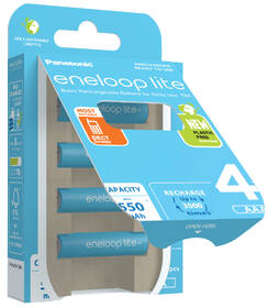 Batéria nabíjacia Panasonic Eneloop Lite AAA, HR03, 550mAh, Ni-MH, blistr 4ks 

 obrázok produktu 3 z 3