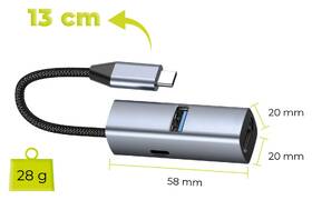 USB Hub Mobile Origin 3in1 CompactHub HB1 sivý

 obrázok produktu 9 z 10