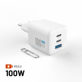 Nabíjačka do siete FIXED GAN Mini s 2 x USB-C / USB-A, 100W biela

 obrázok produktu 1 z 9