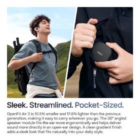 Slúchadlá Shokz OpenFit Air 2, Bluetooth čierna

 obrázok produktu 12 z 15