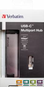 USB Hub Verbatim USB-C/2xUSB 3.0, HDMI, RJ45 sivý

 obrázok produktu 6 z 6