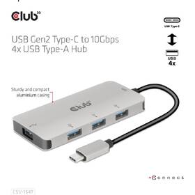 USB Hub Club3D USB-C Gen2 na 10Gbps 4x USB Type-A 

 obrázok produktu 3 z 5