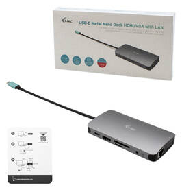 Dokovacia stanica i-tec USB-C Metal Nano Dock HDMI/VGA, LAN, PD 100W + Charger 100W (bundle) 

 obrázok produktu 4 z 7