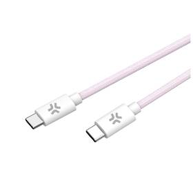 Kábel Celly USB-C/USB-C, opletený (bavlnený), 60 W, 1,5 m ružový

 obrázok produktu 1 z 2