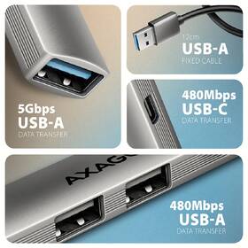 USB Hub Axagon ALU STRIP USB-A 4 port hliník

 obrázok produktu 2 z 4