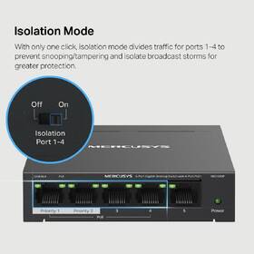 Switch Mercusys MS105GP 

 obrázok produktu 6 z 9