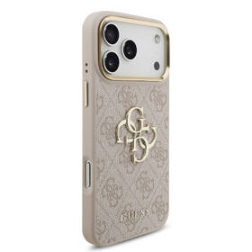 Kryt na mobil Guess PU Leather 4G Metal Logo Gold Frame MagSafe na Apple iPhone 17 Pro Max ružový

 obrázok produktu 3 z 7